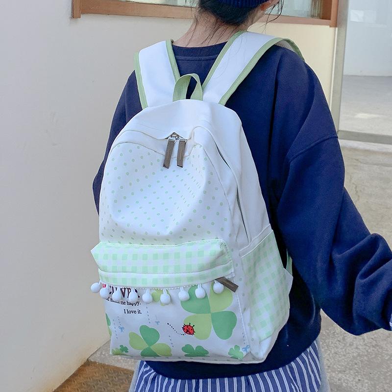 Kleiner und frischer Rucksack Neuer trendiger Rucksack für Grundschüler mit großem Fassungsvermögen Süßer Rucksack für Junior High und High School Schüler