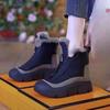 Thick Soled Versatile Autumn and Winter Martin Boots Cotton Shoes Mom High Top Snow Boots Soft Soled Short Boots with Thick Fleece