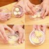 Manual Garlic Press and Chopper - Plastic Garlic Crusher, Handheld Garlic Mincer, No Electricity Required Kitchen Gadget for Efficient Garlic Crushing