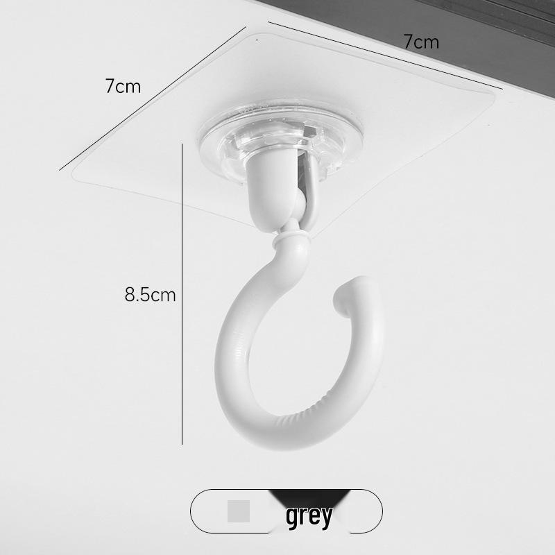 360° Rotating Adhesive Ceiling Hook - No-Trace, No-Punching for Mosquito Nets, Curtains, Clothes & Hats