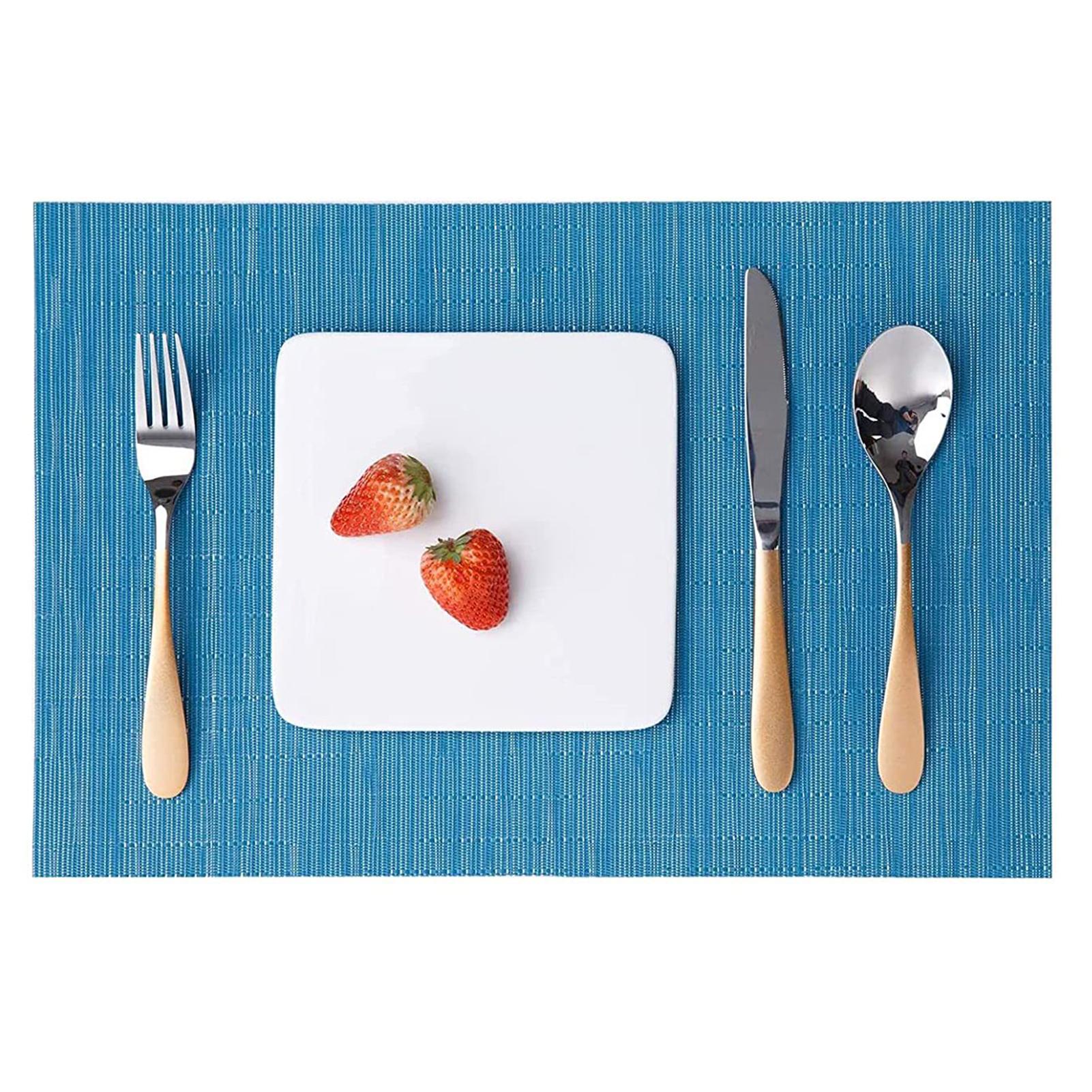 Heat Insulation Placemat Oil Resistant Washable Pot Holders For Livingroom синий