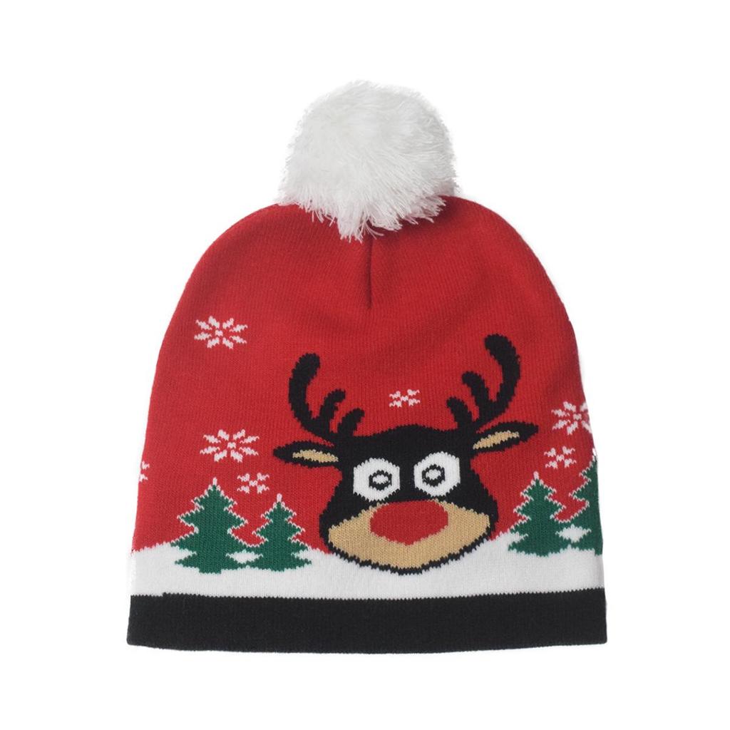 Grenzüberschreitende Mode Strickmütze: Weihnachtsmütze aus Wolle für Männer, Frauen und Kinder - Perfekt für Herbst, Winterpartys oder festliche Dekorationen.
