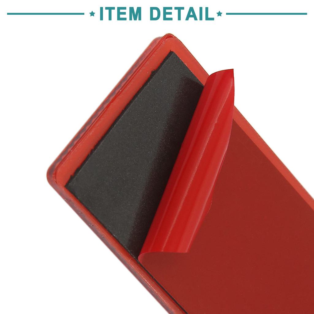 ACROPIX 2pcs Truck Car Adhesive Reflector No Hole Plastic Universal Red
