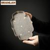 Handamde Sprinkle Gold Coarse Pot Bearing Holder Creative Dry Brew Table Tea Tray Fruit Snack Plate Tieguanyin Teaset Ornaments
