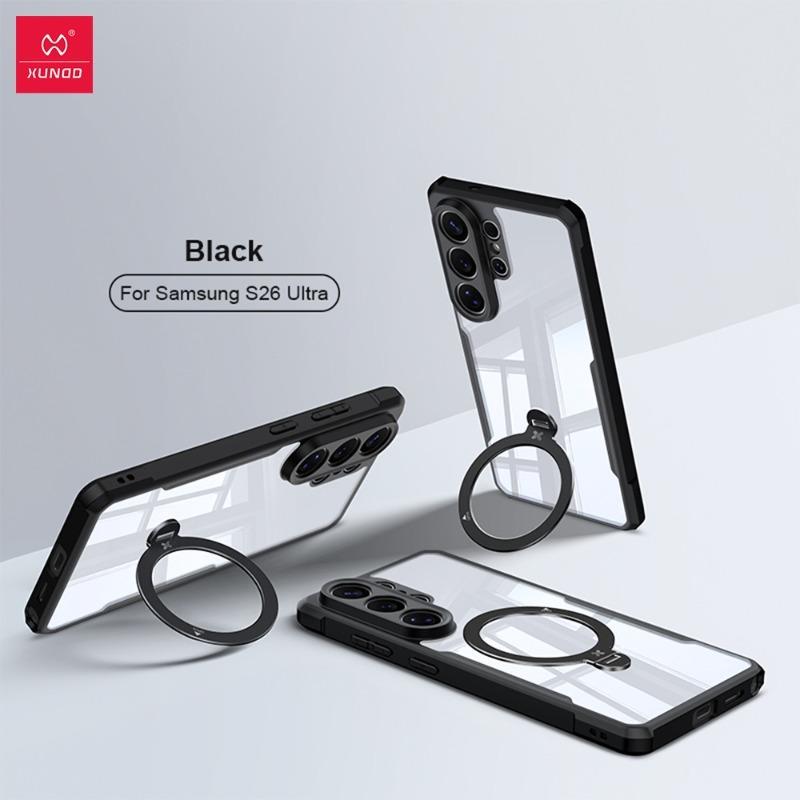

For Samsung Galaxy S26 Ultra Case Xundd Magnetic Ring Stand Transparent PC Back Cover for Galaxy S26 Ultra Galaxy S26 Ultra