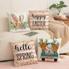 Easter Pillow Happy Bunny Print Decorative Square Combination Pillow Case Versatile Sofa Cushion