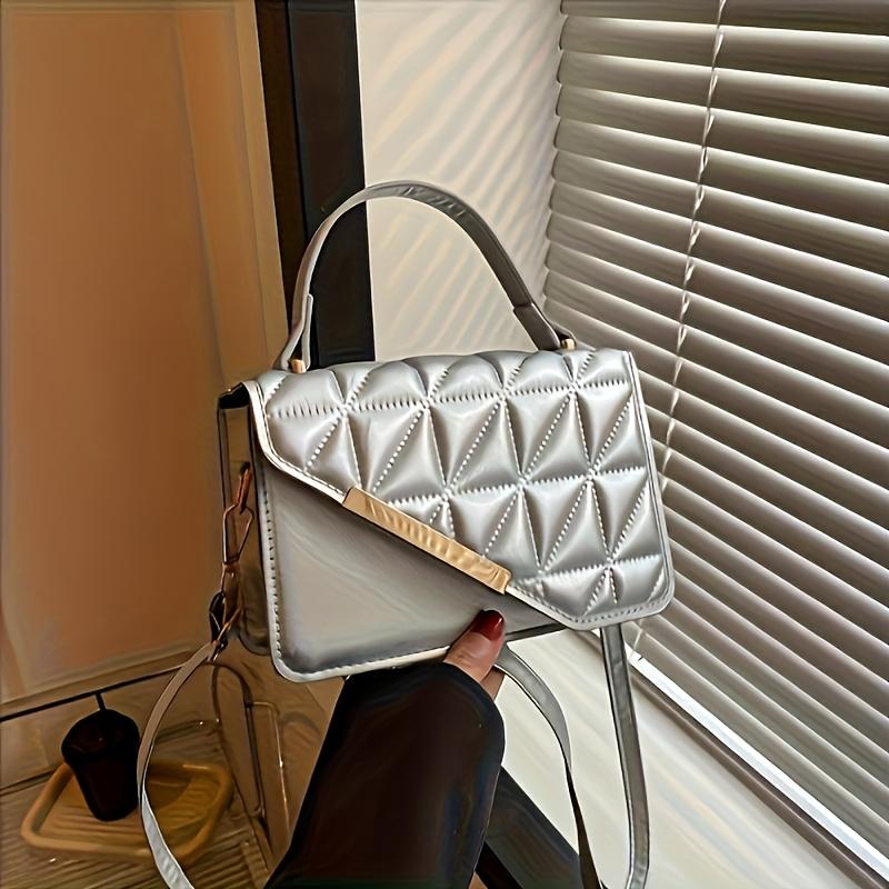 1pc Stylish Quilted Crossbody Bag for Women - Adjustable Strap & Magnetic Clasp Closure, Lightweight Durable Design for Everyday Work Outings