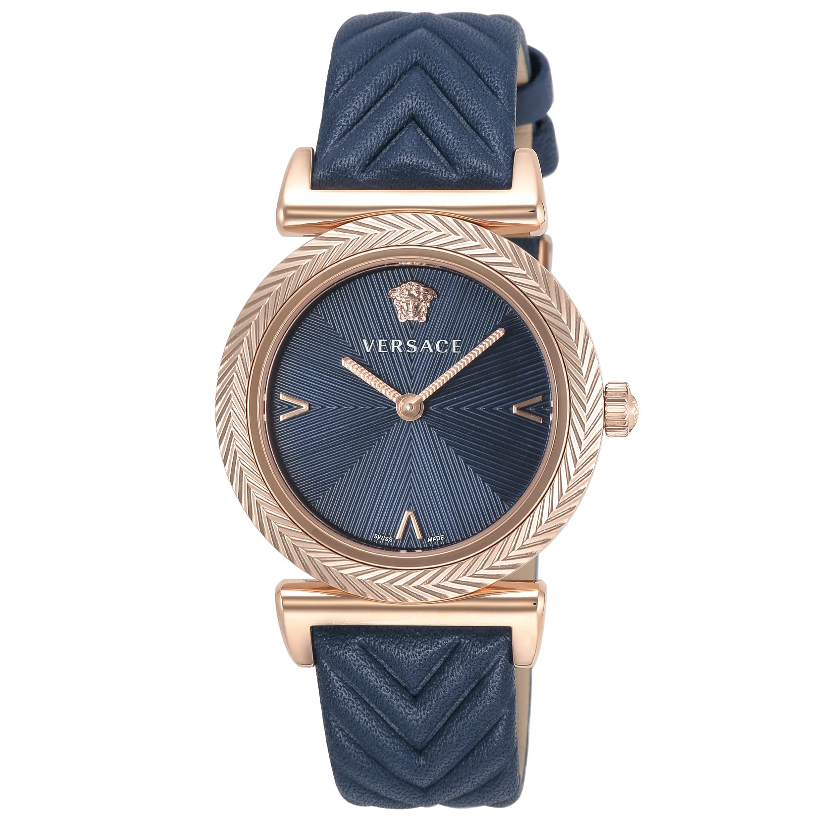 

Watch V Motif Blue Dial Stainless Steel Sapphire Glass Quartz 35MM Swiss Watch VERE01720 [Versace] V-MOTIF Women s [Item] синій