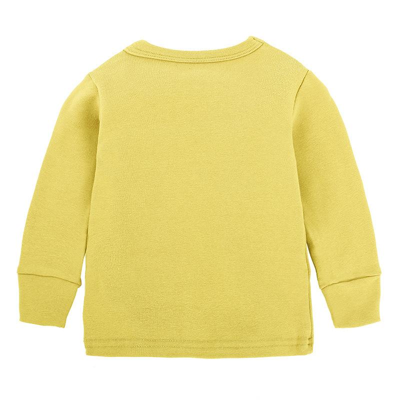 Kids Thick Brushed Pajama Set for Spring Autumn Long Sleeve Pants with Tummy Protection