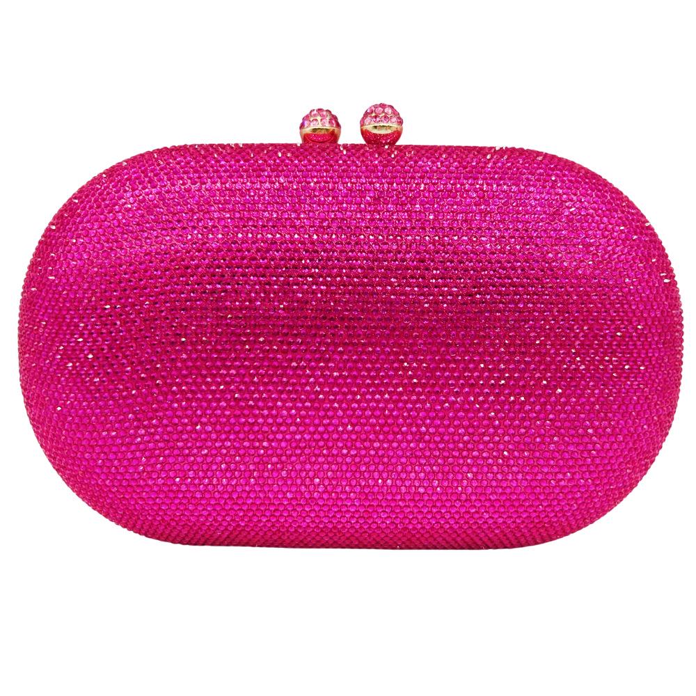 Op Voorraad Strass Avondtasje: Effen Avondtas met Diamanten