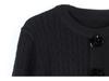 2024 Autumn/Winter Slim Fit Camellia Embroidered Long Sleeve Knit Cardigan for Women
