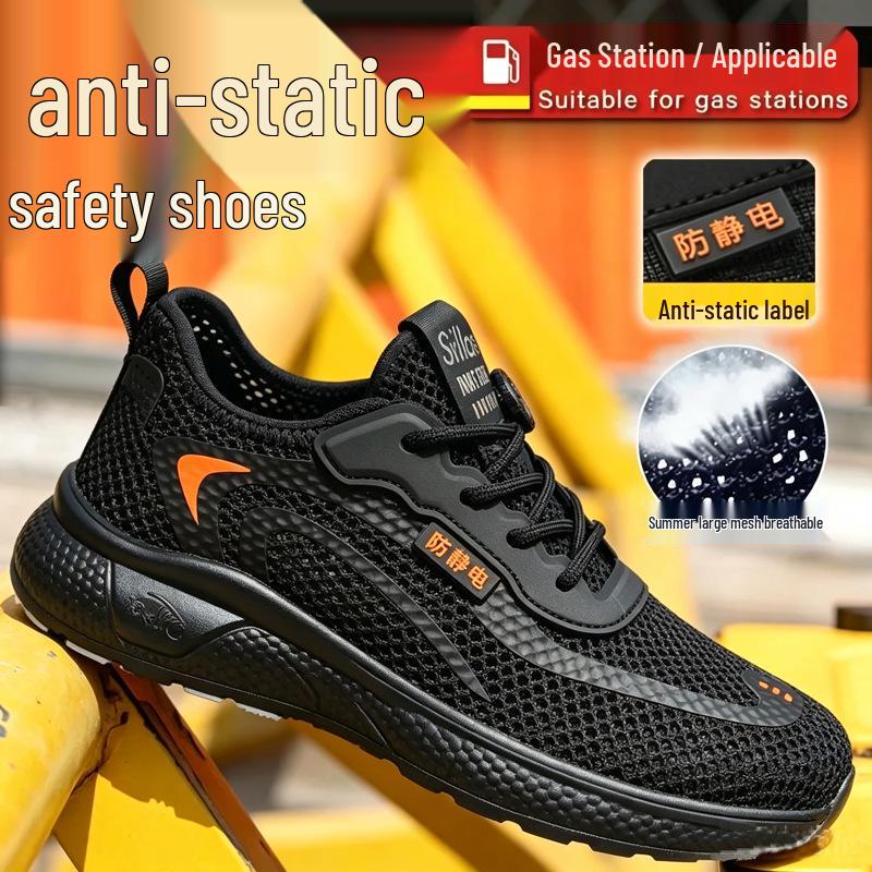 Ultra-light Breathable Anti-static Work Shoes with Soft Sole & No Steel Toe