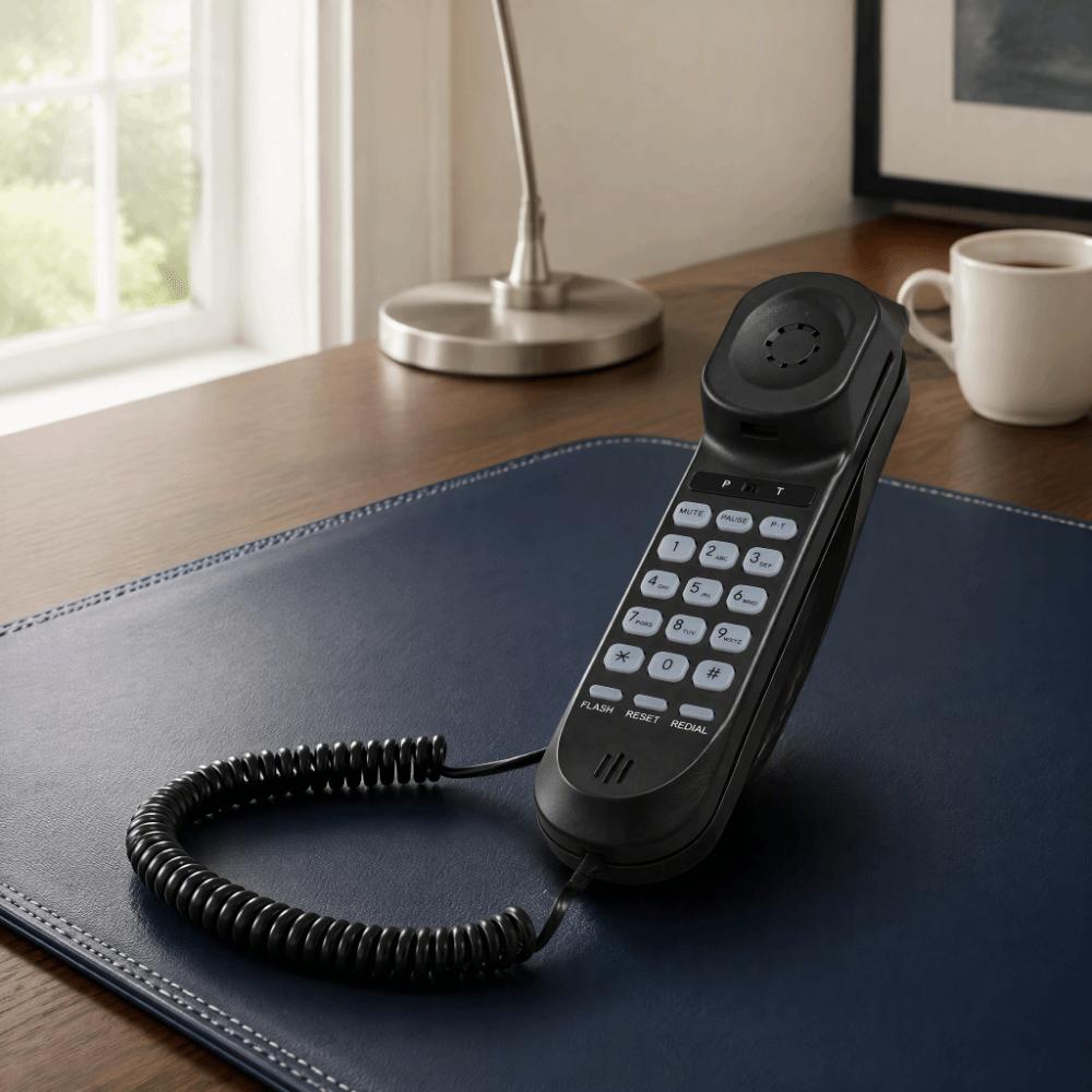Flash Mute Redial Corded Landline Phone HD Sound Wall Mountable Phone For Home Office