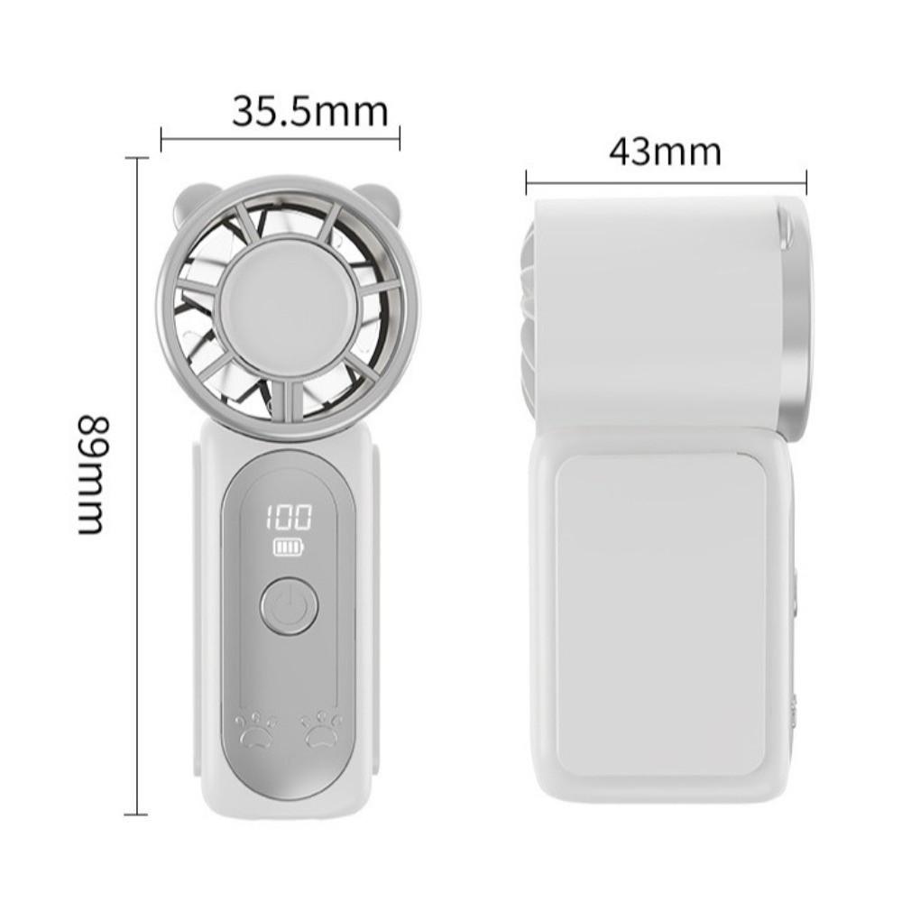 Portable Digital Display Ultra Mini Fan Small Pocket Size USB Rechargeable Portable Hand Fan Low Noise Handheld Fan Travel