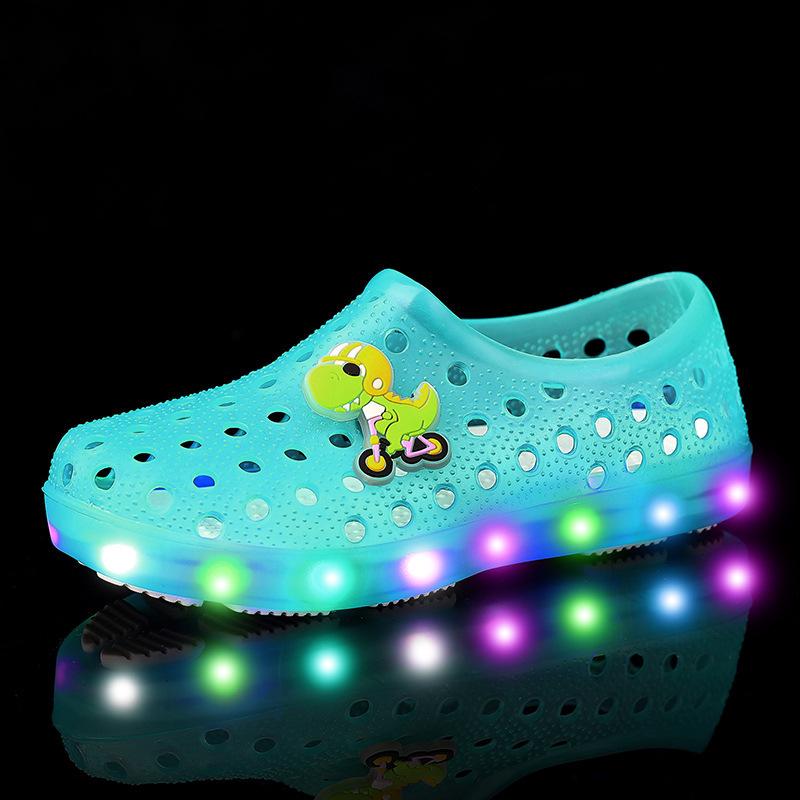 Children's LED Flashing Light-Up Summer Garden Sandals for Toddlers