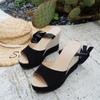 New Cross-strap Open-toe Woven Wedge High-heeled Sandals 2025 Fashion Foreign Style Fish Mouth Commuter Sandals
