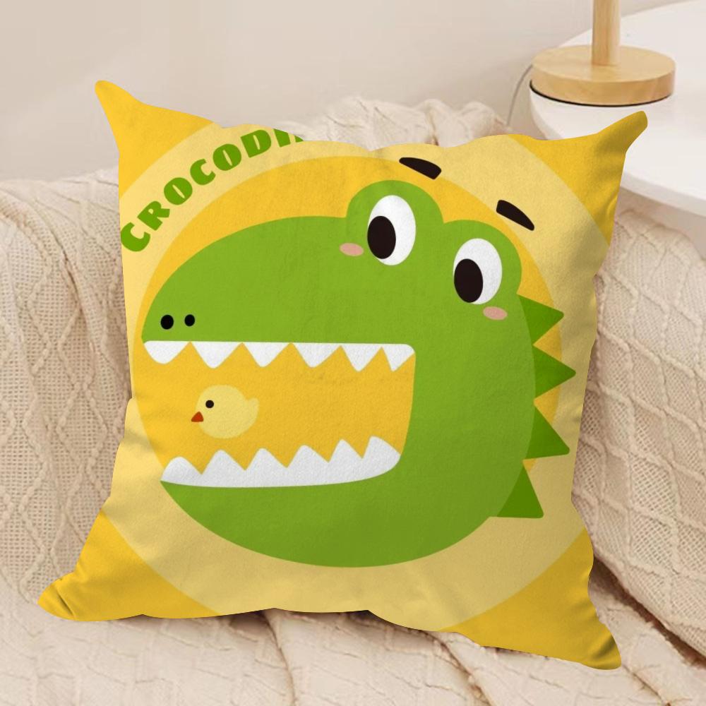INS Cute Animals Cushion Cover Soft Plush Fabric DoubleSided Printed Cushion Covers for All Seasons Modern Home Decor