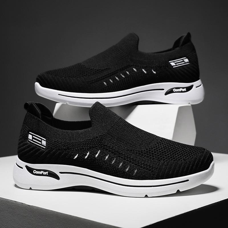 Men's Shoes Mesh Breathable Casual Soft-soled Single Shoes Autumn Men's Cloth Shoes Shoes
