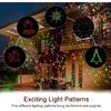 Christmas Projector Lights Outdoor, Waterproof Christmas Laser Lights Landscape Spotlight Decorative Stage Lights with Red and Green Xmas Patterns