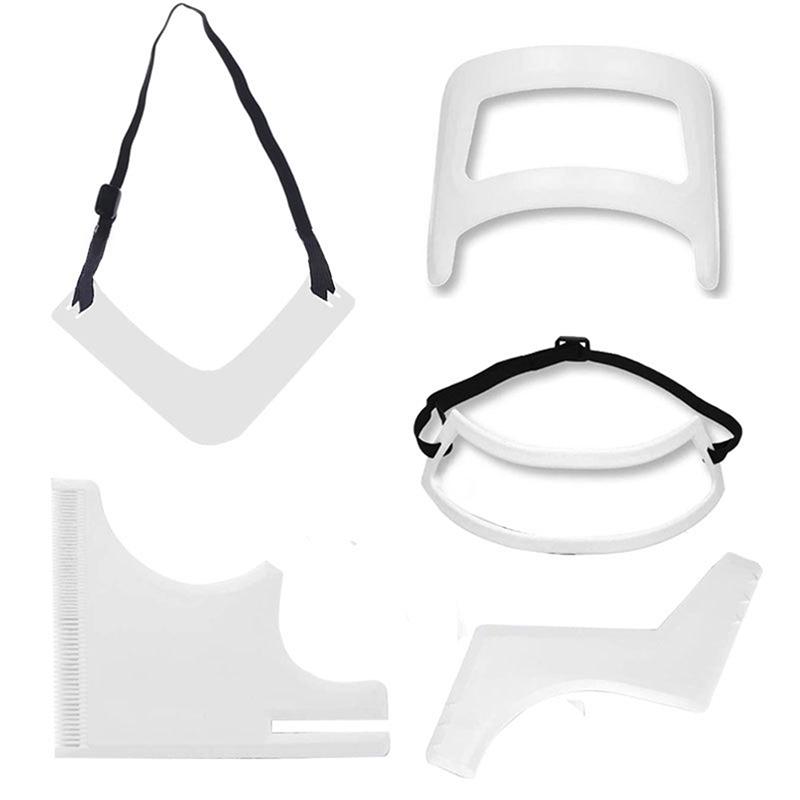 5 Stück/Los Bartkamm Salon Bartstyling Vorlage zum Bartformen Trimmerwerkzeug