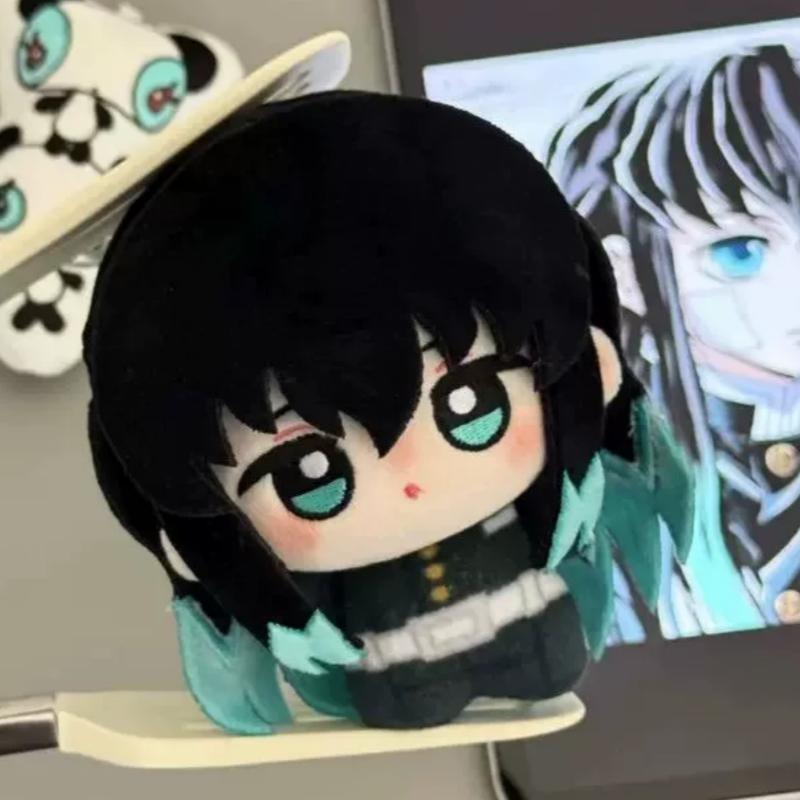 Demon Slayer Plush Doll 10cm Giyuu Tomioka Muichiro Tokito Anime Stuffed Doll Backpack Pendant Collectible Decor Gift For Fans