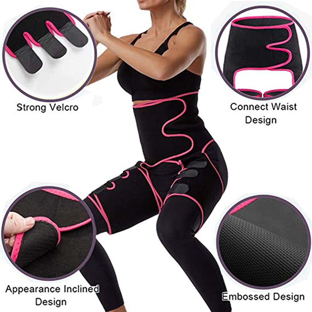 Neoprene Thigh Trimmer Belt For Women Slimming Waist Trainer Sweat Shapewear Fat Burning Compress Belt Leg Shapers
