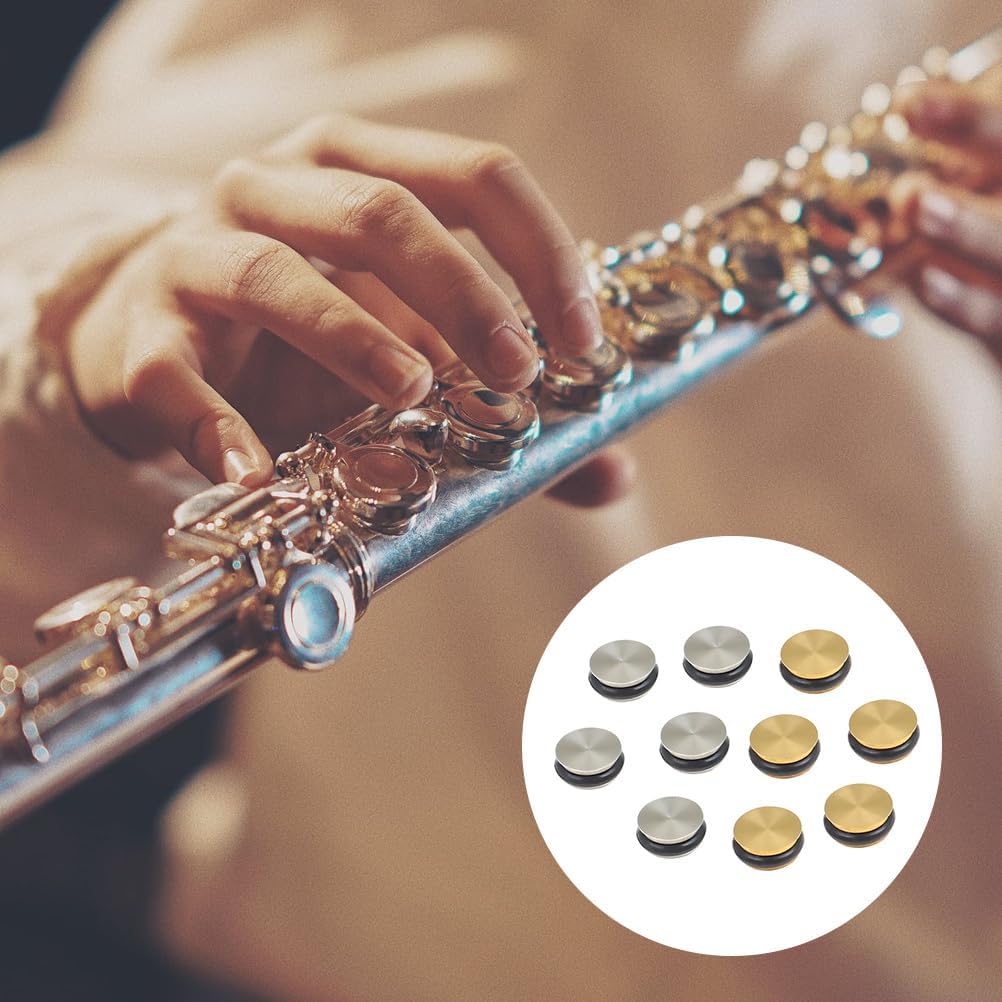 10pcs Wind Music Repair Parts Open Hole Plug Flute Plugs for Open Hole Flutes Rubber Flute Plugs Plug for Flute Gold Flute Plug Flute Accessory Flute