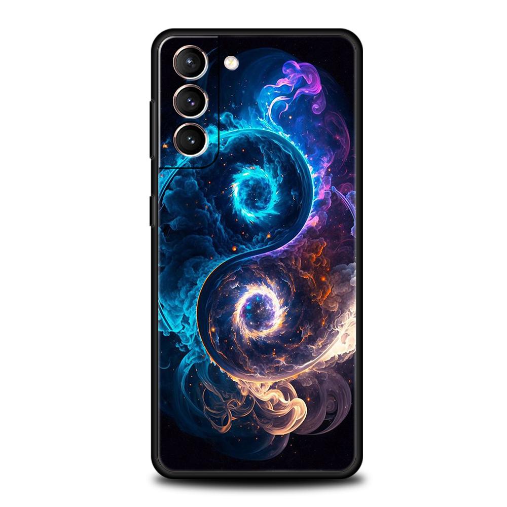 Schöne Planeten Sterne Hülle für Samsung Galaxy S24 S23 S22 S20 S21 FE Ultra S24 S23 S10 S10E S9 S8 Plus 5G Silikon Handyhülle