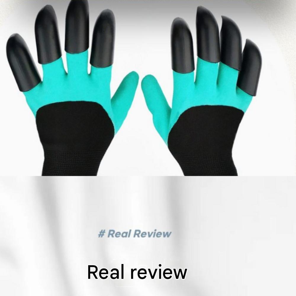 2P Gardening Gloves, Finger Claw Nail, Horticultural Work, Waterproof Vegetable Garden Gloves