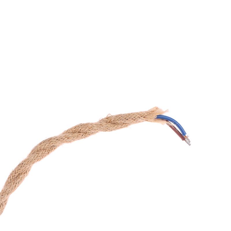Eu Plug Twisted Hemp Rope Power Cord Retro E27 Lamp Base Socket Cable 1.8 Meters Twine Switch Wire For Wall Lamp Decor