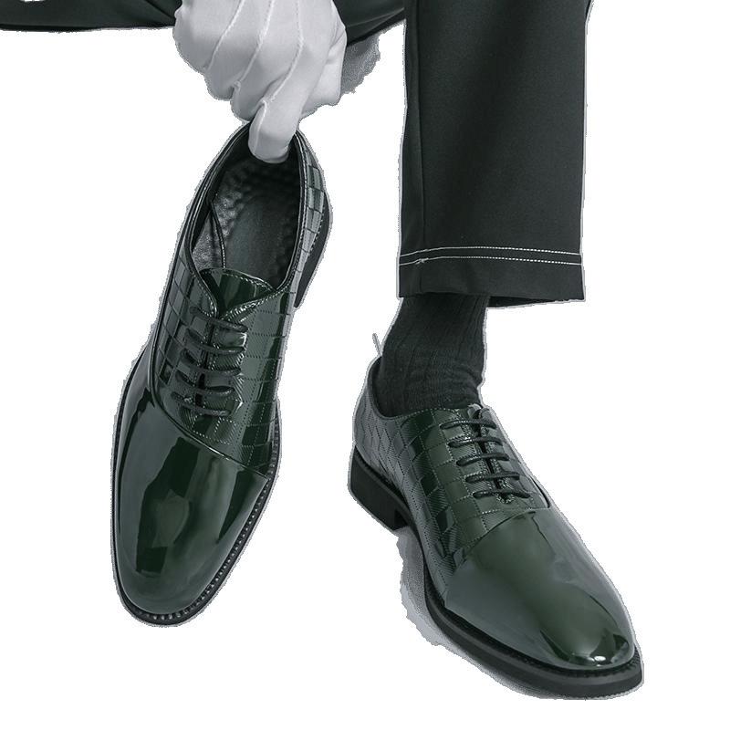 Large size British casual business dress leather shoes men's shoes wedding shoes single shoes work shoes men's leather shoes