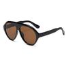 Fashionable Large-frame Pilot Sunglasses With Sun Protection And Retro Vibe-blocking Uv Protection Glasses 3084
