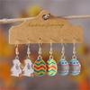 6pcs/set Rabbit Egg Design Dangle Earrings for Women Cute Cartoon Easter Earrings Party Jewelry Gifts