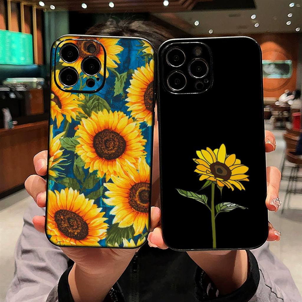 For Samsung Galaxy A55 A54 A25 A36 A17 A26 A35 A33 A34 A14 A37 S8 S9 S20 S21 FE S10 Plus Phone Case Sunflower Flower Yellow