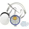 Half Face Respirator Mask with 1 Filter Set, Reusable Silicone Gas Mask for Spray Paint, Dust & Organic Vapor