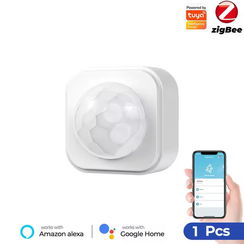 Tuya Zigbee PIR Motion Sensor Smart Home Human Body Infrared Detector Security  Life Works With Alexa Google