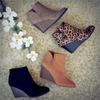 Stivaletti da Donna alla Caviglia con Plateau Autunno Inverno Scarpe Stampa Leopardo Stivali Moda Donna