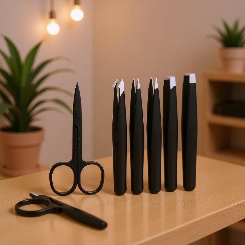 Pinzetten-Set 4 Teile Professionelles Make-up-Werkzeug Edelstahl Geeignet für Augenbrauen Ausgezeichnete Präzision für das Gesicht