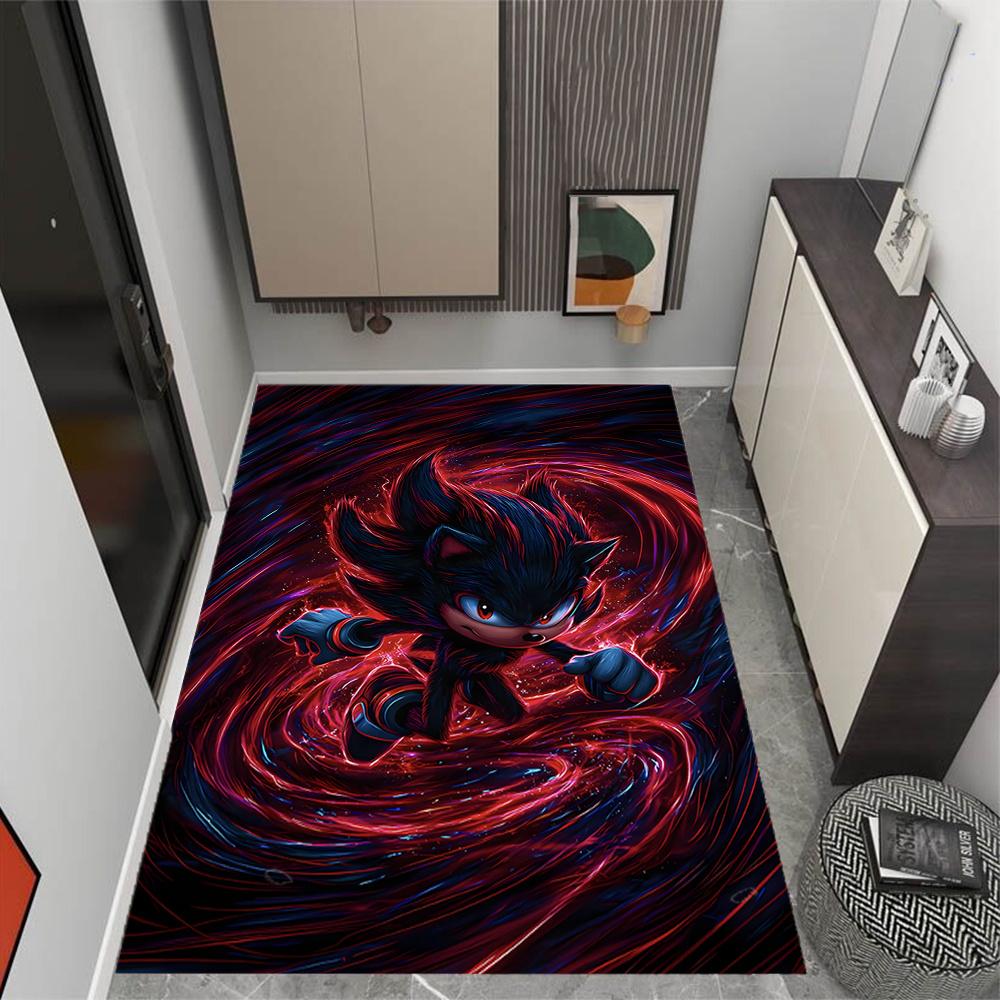 Sonic Shadow Themed Floor Mat Nonslip Mat Decorative For Living Room Game Room Doormat Machine Washable Vintage Decorative