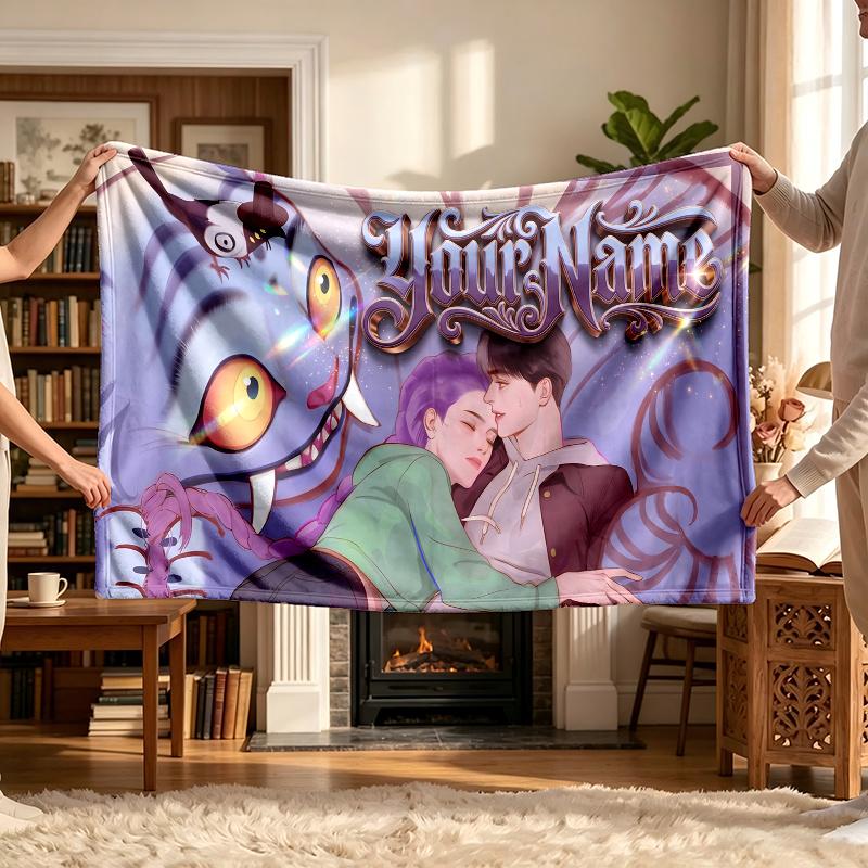Rujinu (14) Personalized Name Blanket Soft Cozy Gift for Sofa Bed Couch Home Decoration
