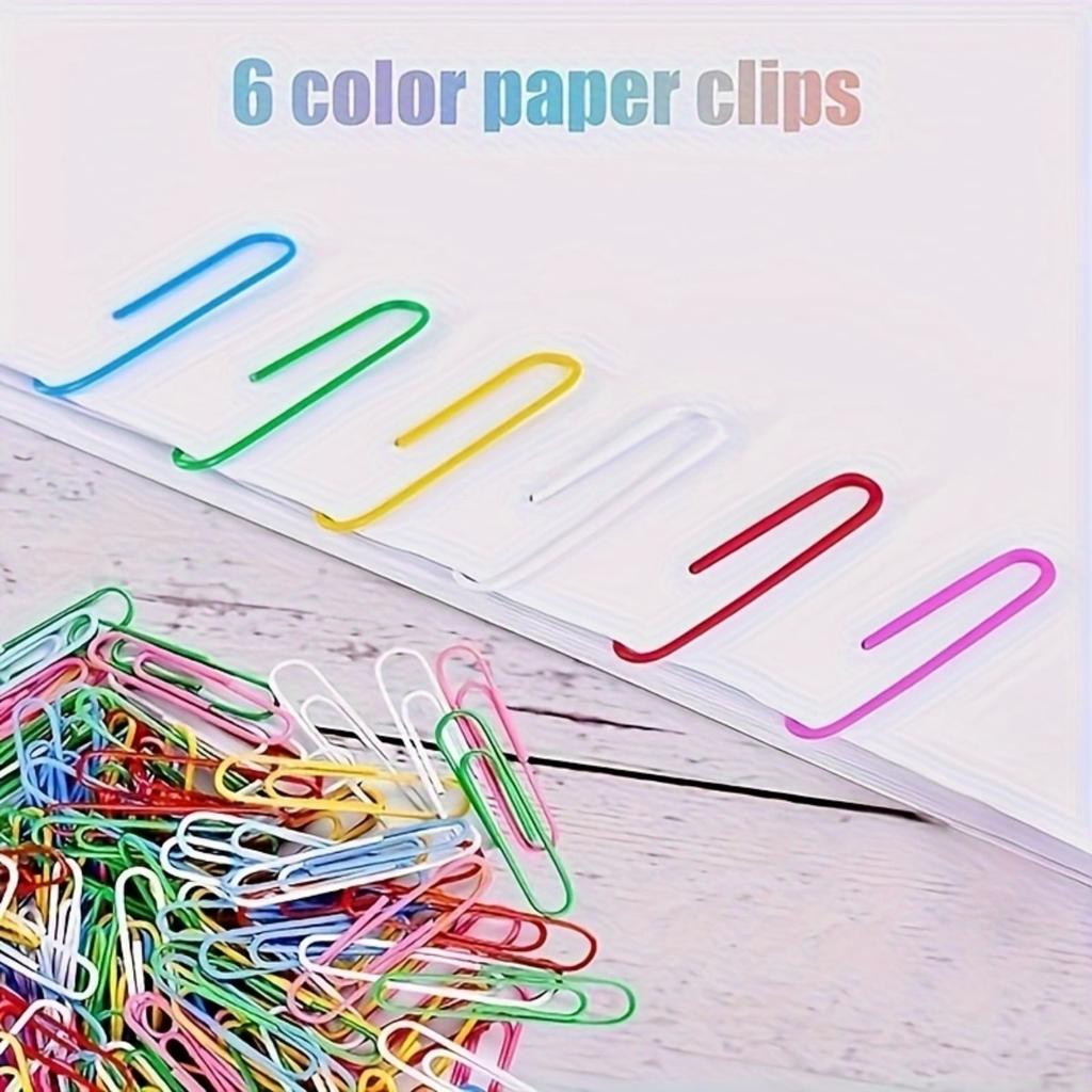 200pcs color paper clip small size, decorative paper clip office school home file organization
