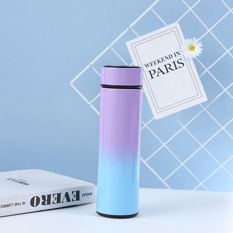 

Термостакан из нержавеющей стали 304 с градиентной расцветкой и сенсорным дисплеем температуры для рождественского подарка, спортивная посуда для напитков As Shown