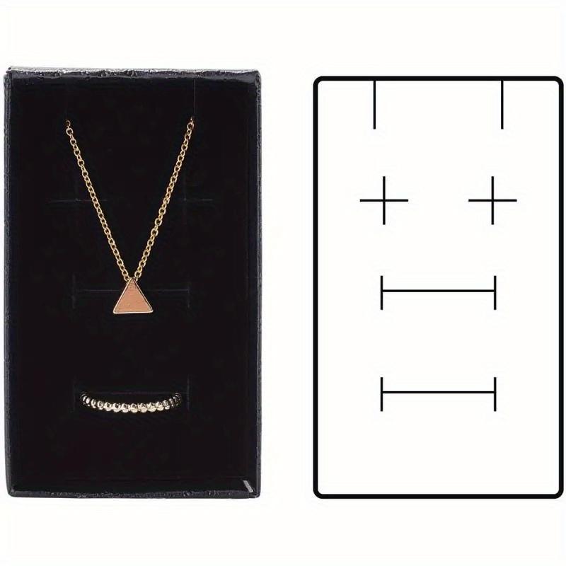 24-piece Set of Exquisite Black Diamond Pattern Jewellery Packaging Boxes - Perfect Square Gift Boxes for Gifting Jewellery
