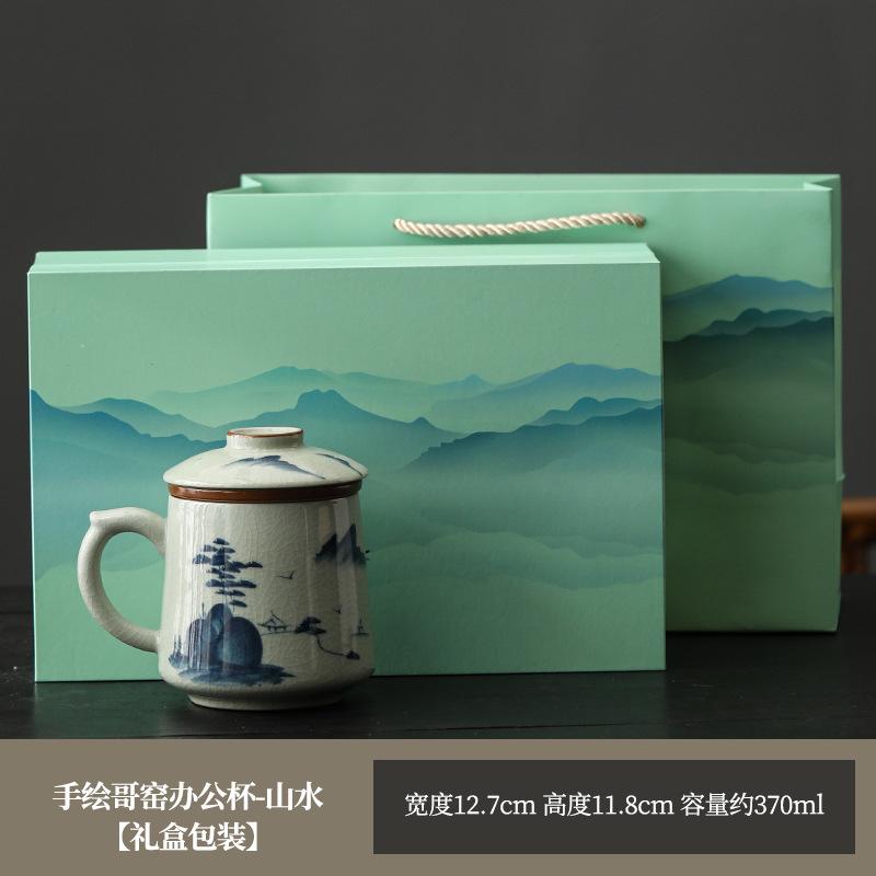 Handbemalte Keramik-Teetasse, Tee-Trenntasse, Persönliche Spezial-Bürotasse, Hochwertige Teetasse als Geschenk