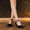 Fashion Women's Latin Dance Shoes Outdoor Rubber Sole 5.5cm Heel Salsa Soft Sole Dance Shoes