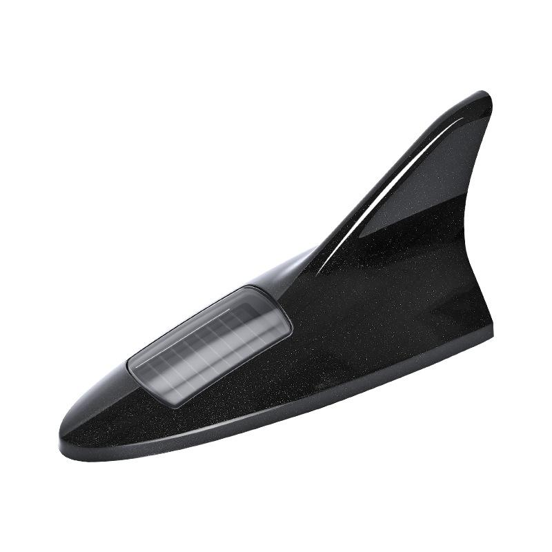 Car Solar LED Shark Fin Antenna Light Anti Collision Warning Lamp Universal Automobile Modeling Decorative Accessory