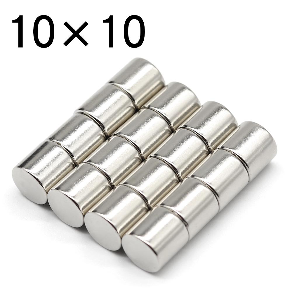 

5 шт. 10x10 круглый неодимовый магнит NdFeB N35 супер мощный маленький постоянный магнитный диск
