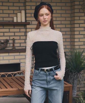 Teuwi Mien Strap Knit Bustier