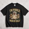 I'm Pibble Wash My Belly Shirt, Vintage Varsity Pit Bull Tee, Funny Chubby Bully Breed Dog Mom Gift, Rescue Apparel