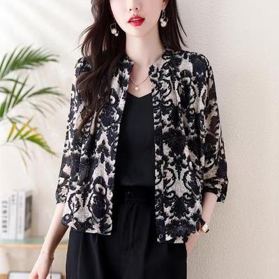 Popular Printed Cardigan, Plus Size Women's Clothing, Fashionable, Lightweight, Breathable Jacket